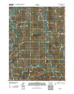 Medora Iowa Historical topographic map, 1:24000 scale, 7.5 X 7.5 Minute, Year 2010