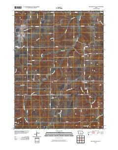 Melcher-Dallas Iowa Historical topographic map, 1:24000 scale, 7.5 X 7.5 Minute, Year 2010