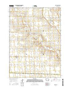 Melvin Iowa Current topographic map, 1:24000 scale, 7.5 X 7.5 Minute, Year 2015