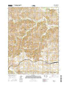 Menlo Iowa Current topographic map, 1:24000 scale, 7.5 X 7.5 Minute, Year 2015