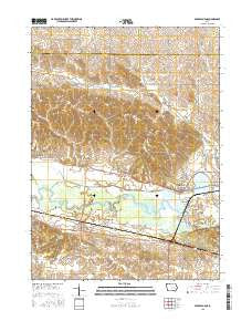 Middle Amana Iowa Current topographic map, 1:24000 scale, 7.5 X 7.5 Minute, Year 2015