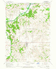 Milo Iowa Historical topographic map, 1:24000 scale, 7.5 X 7.5 Minute, Year 1965