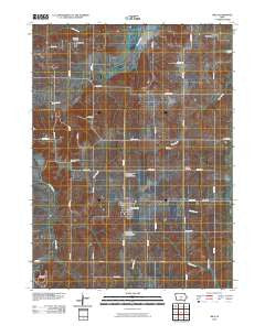 Milo Iowa Historical topographic map, 1:24000 scale, 7.5 X 7.5 Minute, Year 2010