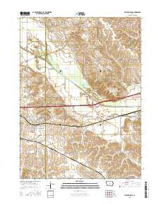 Mitchellville Iowa Current topographic map, 1:24000 scale, 7.5 X 7.5 Minute, Year 2015