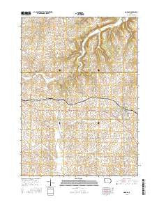 Monona Iowa Current topographic map, 1:24000 scale, 7.5 X 7.5 Minute, Year 2015