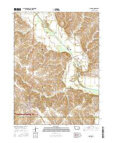 Monroe Iowa Current topographic map, 1:24000 scale, 7.5 X 7.5 Minute, Year 2015