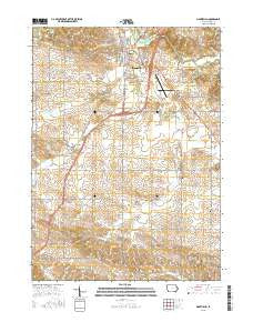 Monticello Iowa Current topographic map, 1:24000 scale, 7.5 X 7.5 Minute, Year 2015