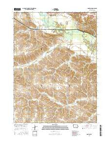 Montour Iowa Current topographic map, 1:24000 scale, 7.5 X 7.5 Minute, Year 2015
