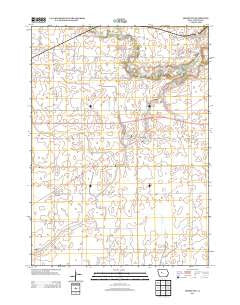 Moorland Iowa Historical topographic map, 1:24000 scale, 7.5 X 7.5 Minute, Year 2013