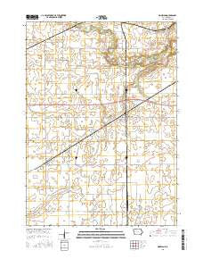 Moorland Iowa Current topographic map, 1:24000 scale, 7.5 X 7.5 Minute, Year 2015