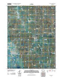 Moulton Iowa Historical topographic map, 1:24000 scale, 7.5 X 7.5 Minute, Year 2010