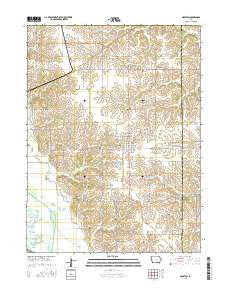 Moulton Iowa Current topographic map, 1:24000 scale, 7.5 X 7.5 Minute, Year 2015