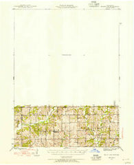 Mount Ayr Iowa Historical topographic map, 1:62500 scale, 15 X 15 Minute, Year 1945