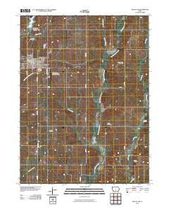 Mount Ayr Iowa Historical topographic map, 1:24000 scale, 7.5 X 7.5 Minute, Year 2010