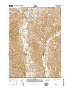 Moville Iowa Current topographic map, 1:24000 scale, 7.5 X 7.5 Minute, Year 2015