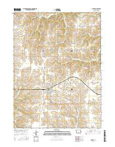 Murray Iowa Current topographic map, 1:24000 scale, 7.5 X 7.5 Minute, Year 2015