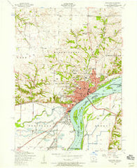 Muscatine Iowa Historical topographic map, 1:24000 scale, 7.5 X 7.5 Minute, Year 1953