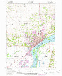 Muscatine Iowa Historical topographic map, 1:24000 scale, 7.5 X 7.5 Minute, Year 1953