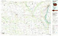 Muscatine Iowa Historical topographic map, 1:100000 scale, 30 X 60 Minute, Year 1984