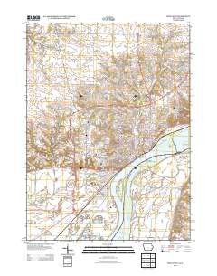 Muscatine Iowa Historical topographic map, 1:24000 scale, 7.5 X 7.5 Minute, Year 2013