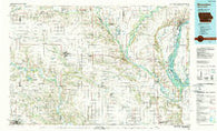Muscatine Iowa Historical topographic map, 1:100000 scale, 30 X 60 Minute, Year 1984