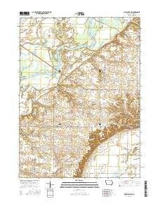 Muscatine NW Iowa Current topographic map, 1:24000 scale, 7.5 X 7.5 Minute, Year 2015