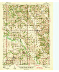 Mystic Iowa Historical topographic map, 1:62500 scale, 15 X 15 Minute, Year 1942