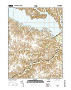 Mystic Iowa Current topographic map, 1:24000 scale, 7.5 X 7.5 Minute, Year 2015