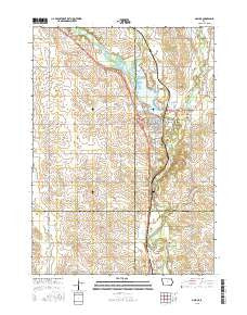 Nashua Iowa Current topographic map, 1:24000 scale, 7.5 X 7.5 Minute, Year 2015