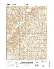 Nevinville Iowa Current topographic map, 1:24000 scale, 7.5 X 7.5 Minute, Year 2015