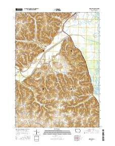 New Albin Iowa Current topographic map, 1:24000 scale, 7.5 X 7.5 Minute, Year 2015