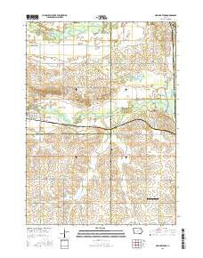 New Hartford Iowa Current topographic map, 1:24000 scale, 7.5 X 7.5 Minute, Year 2015