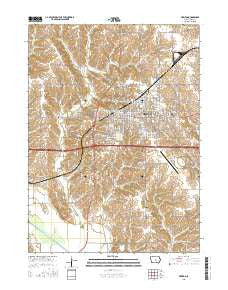 Newton Iowa Current topographic map, 1:24000 scale, 7.5 X 7.5 Minute, Year 2015