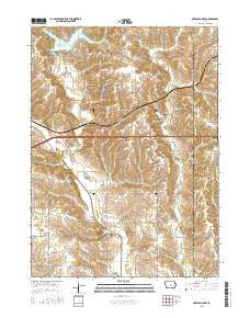 Oakland Acres Iowa Current topographic map, 1:24000 scale, 7.5 X 7.5 Minute, Year 2015