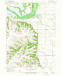 Oakville Iowa Historical topographic map, 1:24000 scale, 7.5 X 7.5 Minute, Year 1965