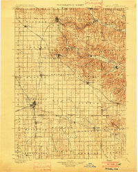 Oelwein Iowa Historical topographic map, 1:125000 scale, 30 X 30 Minute, Year 1901