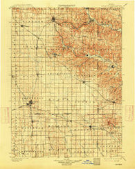 Oelwein Iowa Historical topographic map, 1:125000 scale, 30 X 30 Minute, Year 1901