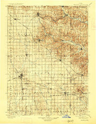 Oelwein Iowa Historical topographic map, 1:125000 scale, 30 X 30 Minute, Year 1901