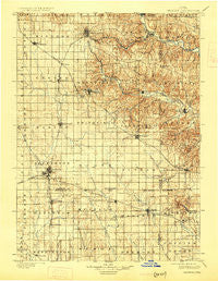 Oelwein Iowa Historical topographic map, 1:125000 scale, 30 X 30 Minute, Year 1901