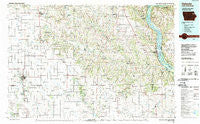 Oelwein Iowa Historical topographic map, 1:100000 scale, 30 X 60 Minute, Year 1984