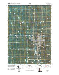 Oelwein Iowa Historical topographic map, 1:24000 scale, 7.5 X 7.5 Minute, Year 2010