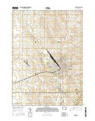 Oelwein Iowa Current topographic map, 1:24000 scale, 7.5 X 7.5 Minute, Year 2015