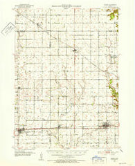 Ogden Iowa Historical topographic map, 1:62500 scale, 15 X 15 Minute, Year 1951