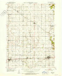 Ogden Iowa Historical topographic map, 1:62500 scale, 15 X 15 Minute, Year 1951