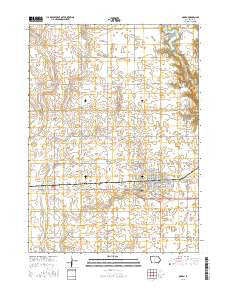 Ogden Iowa Current topographic map, 1:24000 scale, 7.5 X 7.5 Minute, Year 2015