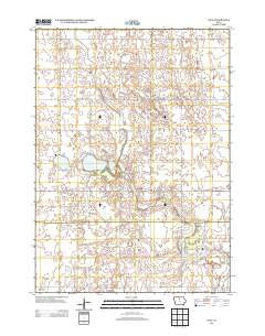 Olaf Iowa Historical topographic map, 1:24000 scale, 7.5 X 7.5 Minute, Year 2013