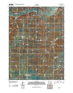 Ollie Iowa Historical topographic map, 1:24000 scale, 7.5 X 7.5 Minute, Year 2010