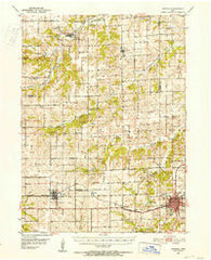 Osceola Iowa Historical topographic map, 1:62500 scale, 15 X 15 Minute, Year 1951
