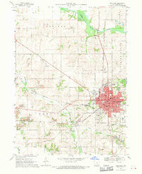 Oskaloosa Iowa Historical topographic map, 1:24000 scale, 7.5 X 7.5 Minute, Year 1968