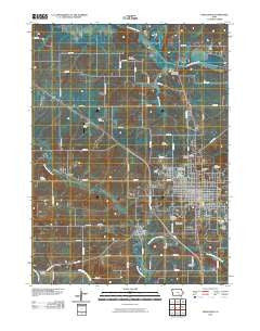 Oskaloosa Iowa Historical topographic map, 1:24000 scale, 7.5 X 7.5 Minute, Year 2010